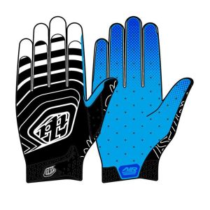 Rękawiczki TLD AIR Richter czarno-niebieskie